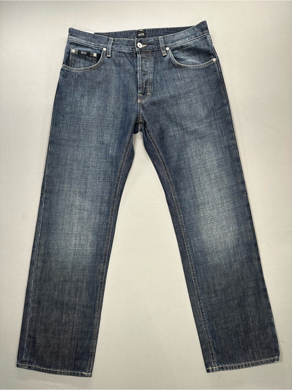 Hugo Boss Texas Regular Fit Jeans, Straight Leg, Dark Wash - Mens 34x30